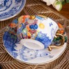 KAMMAK Fine Bone China Teacup and Saucer Set of 2,