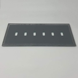 GlassAlike™ Six Gang Switch Acrylic Mirror Switch Plate