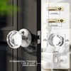 Lepushom 5 Pack Crystal Door Knobs Interior, Elegant Satin Nickel