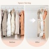 PAVSTINE Hanging Wardrobe Organiser with Compression, Space Saving, Pink