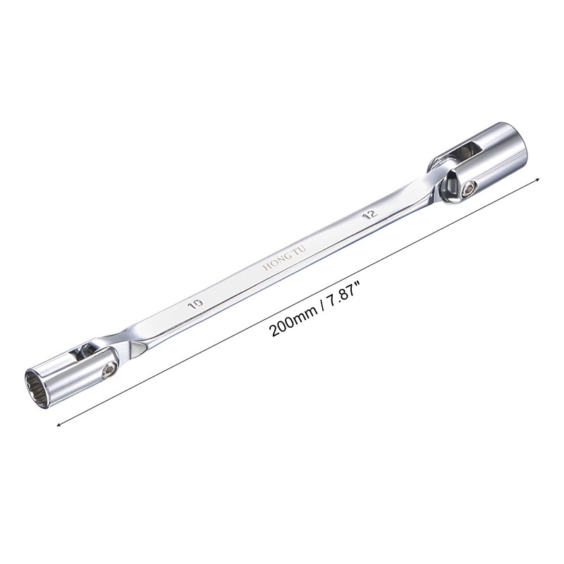 uxcell 12 Point Flexible Head Socket Wrench, 10mm x 12mm