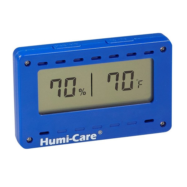 HUMI-CARE Rectangle Digital Hygrometer - Blue