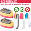 10 Pack Sponge Dishwand Brush Refills for Scotch-Brite Dishwand (Pink)
