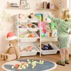 Kids Bookshelf and Toy Organizer, 4-Tier Toy Storage with 7