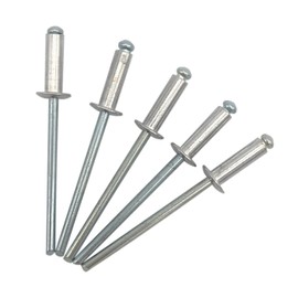 (Pack of 600) Blind Rivets 3.2 x 10 mm, Dome Head Open Type, DIN 7337, Aluminium Rivet and Steel Mandrel Pop Rivets (600, 3.2 x 10 mm)