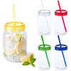 eBuyGB Pack of 2 Mason Jam Jars, BPA-Free Plastic, 600