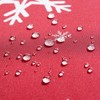 Round Christmas Tablecloth Winter Table Cloth with Snowflake Decorations, Heavy