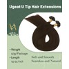 Ugeat 20 Inch U Tip Hair Extensions Mid Length Dark