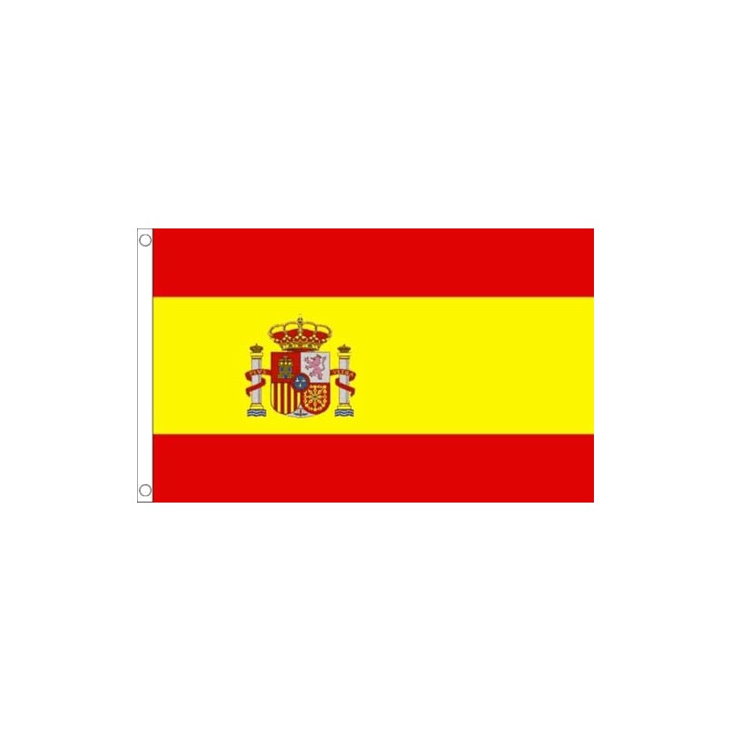 Spain Flag Giant 8 x 5 FT State Crest Spanish