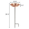Prime Retreat Hammered Copper Bird Bath with Stake and Solar