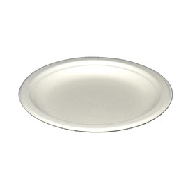 Disposable Dishes Eco Durable Bagasse Plates Flat Plates Small 50 Count BBQ Party Serving Dishes - Regular Trash Disposal