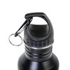axentia Stainless Steel Water Bottle, Black, Approx. 600 ml