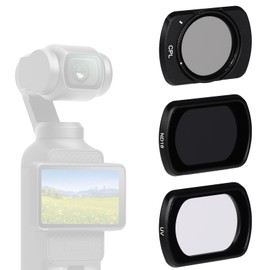 lasuroa 3pcs HD ND16 CPL UV Filters for Dji Osmo Pocket 3, Magnetic Filter Optical Glass Polarising Neutral Density Filter with Aluminum Alloy Frame for Dji Osmo Pocket 3 Creator Combo Accessories