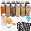 AOZITA 14 Pcs Glass Spice Jars with Spice Labels -