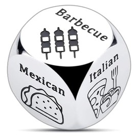 Date Night Dice Food Movie Activity Decision Dice White Elephant Gifts Wedding Gifts Birthday Christmas Stocking Stuffers Valentines Couple Gifts for Husband Wife Boyfriend Girlfriend (Food Dice)