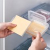 Typutomi 2 Pack Sliced Cheese Container for Fridge, Clear Plastic