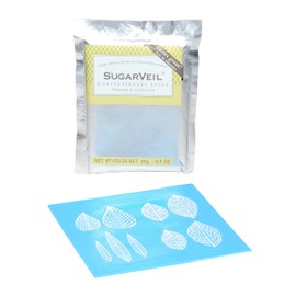 SugarVeil Leaf Topper Mat with White SugarVeil Icing