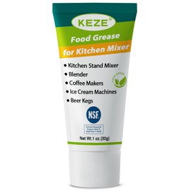 Keze Food Grade Lubricant Grease Espresso Machine Grease Sanitary Lubricant for Mixer, Meat Slicers, Ice Cream and Coffee Machine,Water Filters O Rings Lube Prevent Wear and Rust, 1 oz 1-Pack