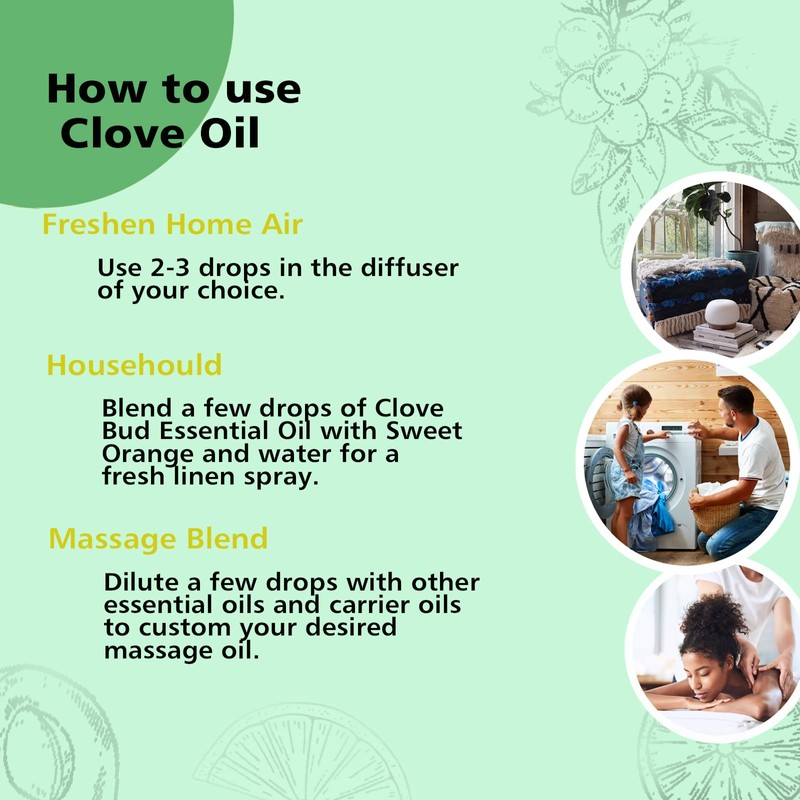 GM Gumili Clove Oil Essential Oil for Home Diffuser Skin