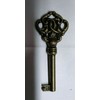 Vintage Universal Skeleton Furniture Cabinet Key in Burnished Bronze 1-1/2"