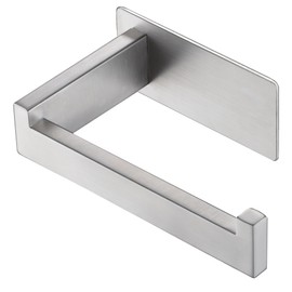 LANC Self-Adhesive Toilet Paper Holder, Brushed Nickel Toilet Paper Rack Wall Mounted for Bathroom Washroom, Stick On Toilet Roll Holder with Drill Free Rustproof Stainless Steel, A8307BN