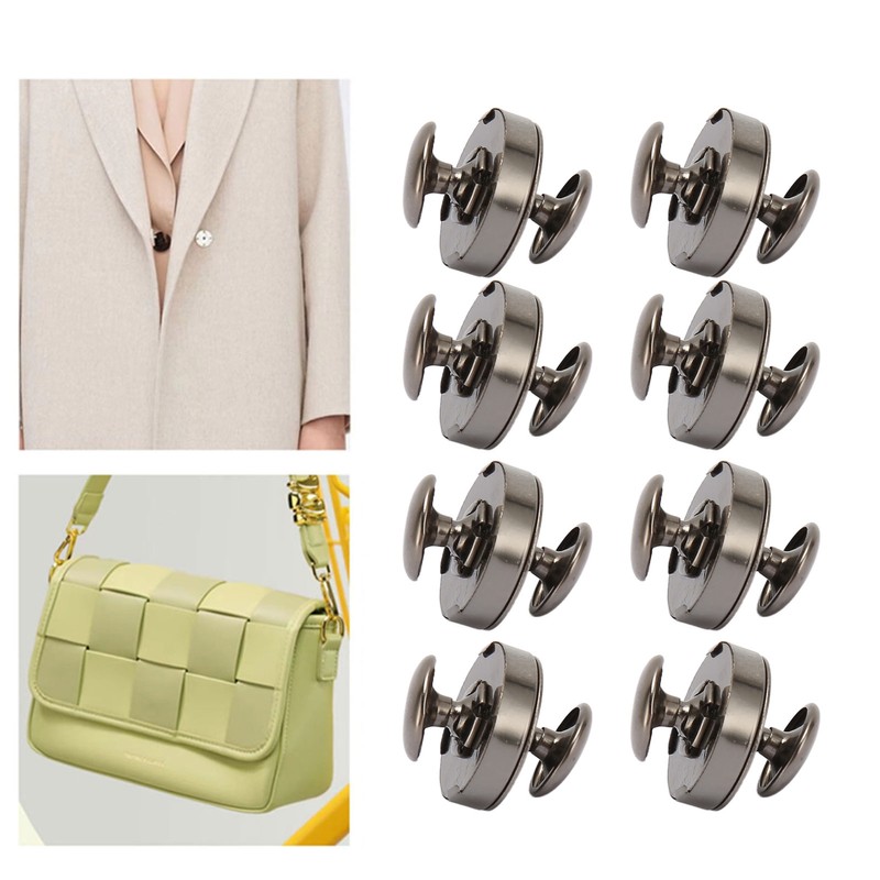 50 Sets Magnetic Button Clasp Snaps 18x5mm High Hardness Alloy