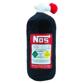 hrabykt Car Lumbar Pillow NOS Pillow Bottle Car Headrest Pillow Soft Plush Neck Support Cushion for Driving, Office,Home,Party Decorations(Black 18 inch)