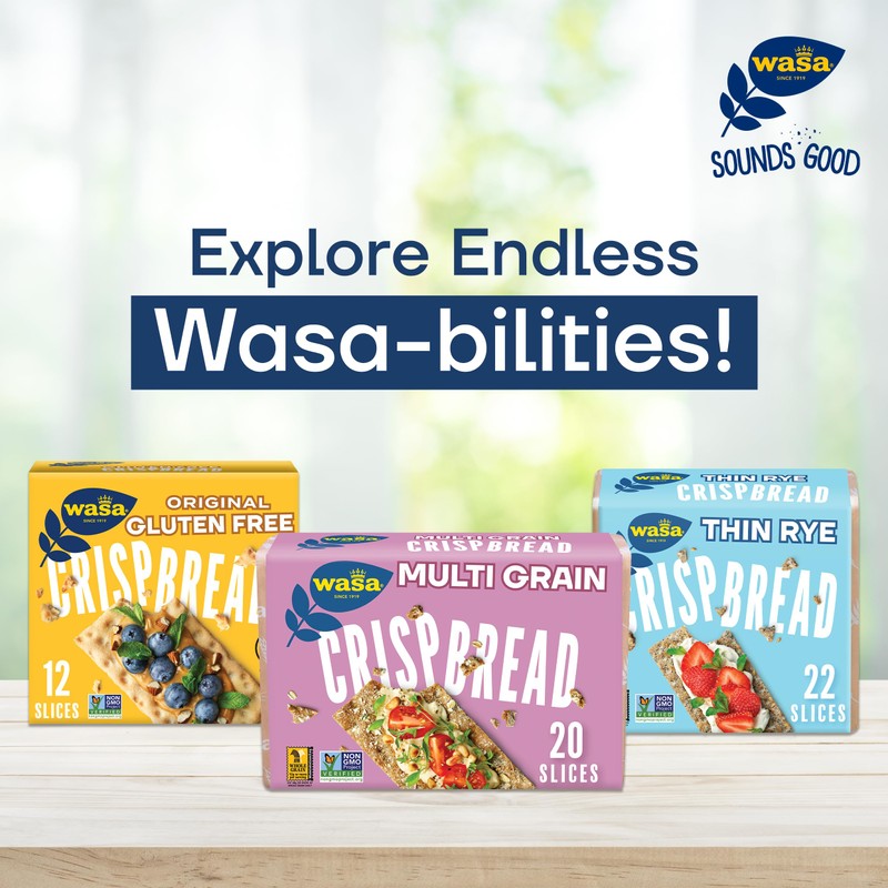 Wasa Crisp’n Light 7 Grains Crispbread, 4.9 oz (Pack of