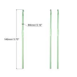 HEYLEAYAR 4MM Aluminum Crochet Hooks 14PCS,Crochet Needle US Size G(Size 6),Crochet Hooks Bulk for Craft Yarn Contribute to Beginners