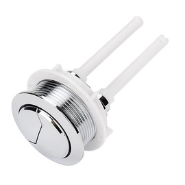 VILLCASE Toilet Flushing Press, 114 mm Silver Double Flushing Toilet Sink Box Push Button Round Switch, Universal Replacement for Toilet Sinks, Corrosion Resistant
