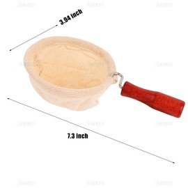 AUEAR, Cloth Coffee Strainer Wood Handle Handmade Filter Home Office Use Styles B