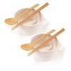 BambooMN Brand - Handcrafted Ceramic Noodle Soup Bowl with Bamboo