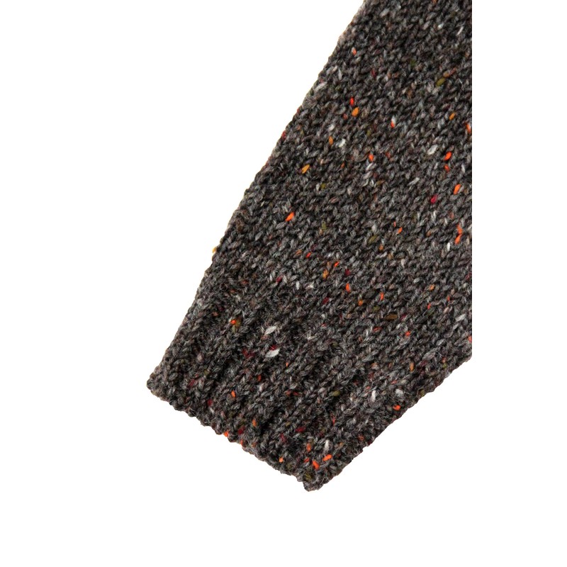 Aran Crafts Men's Irish Cable Knitted Wool Half Zip Sweater