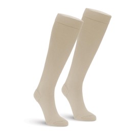 EXTREMIT-EASE Garment Liner, Unisex, Light Foot-to-Ankle Compression, Tan, Small, 2 Undersock/Pack