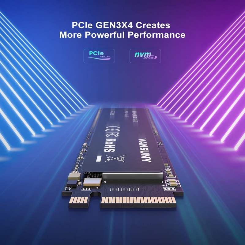 Vansuny 512GB NVMe M.2 Internal Solid State Drive PCIe 3.0