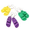 3 Pairs Slipper Keychain Silicone Multifunctional Key Chain Key Ring