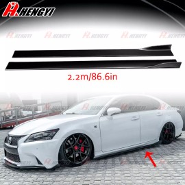 Unbranded 86.6" Side Skirt Lips Panel Splitter Gloss Black For LEXUS GS350 ES350 2013-2020