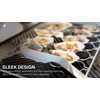 Everdure Grilling Oyster Rack: Brushed Stainless Steel, Easy Grip Handles,