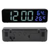 LED 9.1in Mirror Clock Multifunctional Digital Alarm Date Humidity Clock