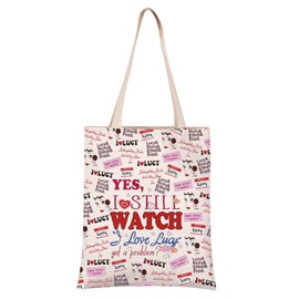 TV Show Inspired Canvas Tote Bag Lucy Fans Gifts Lucy Merchandise Shoulder Bag (STILL WATCH tote CA)