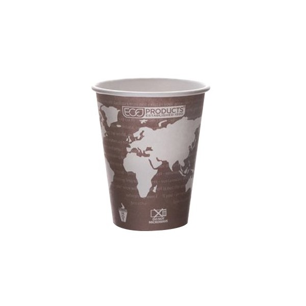 Eco-Products 1219138 World Art Renewable and Compostable Hot Cups