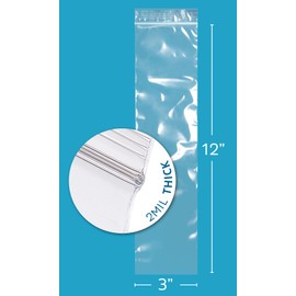 Bolsas de incienso de plástico transparente con cierre ziplock – Paquete de 200 bolsas de polietileno resistentes y duraderas con cierre de cremallera superior resellable para viajes, almacenamiento, embalaje y envío.