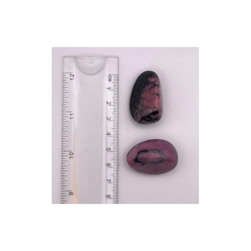 Rhodonite A- Grade Large Crystal Tumbled Stone, 3-3.5 cm -