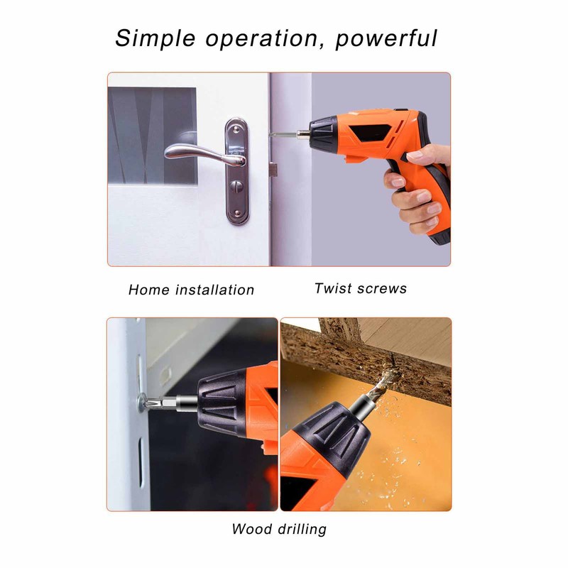 Cordless Screwdriver Multifunctional Rechargeable Electric Screwdriver Set for Assembly Furniture
