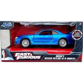Jada Brian´s Nissan Skyline Gt-r Rápido Y Furioso 1:32 Jada Color Azul Rey