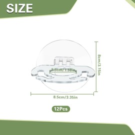 MiDube 12 PCS Air Plants Holder with Self-adhesive Backing, Clear Wall Mounted Stand Foldable Hanger for Live Plant Home Office Decoration, No Drilling Required