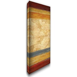 ArtDirect Studio Nova 11x24 Gallery Wrapped Canvas Museum Art Titled: Tapestry Stripe Panel II