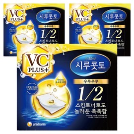 Sirukotto Uruuru Vitamin Plus Cotton Pads, 3, 40 sheets / 시루콧토 우루우루 비타민 플러스 화장솜, 3개, 40매입