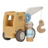 Little Dutch 2530 Wooden Car Crane - Yellow