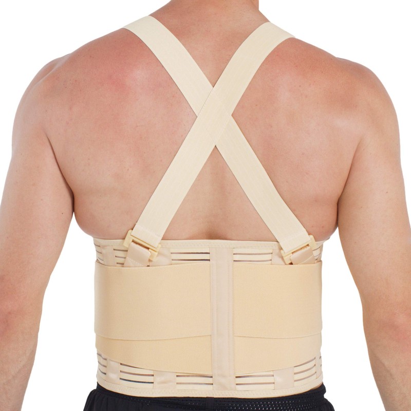 Neotech Care Adjustable Back Brace Lumbar Support Belt with Suspenders,